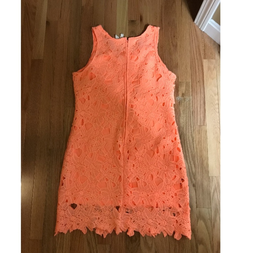 Coral Lace Dress - Picture 4 of 4